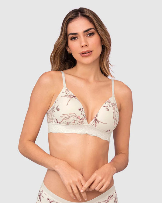 Brasier ultracómodo con encaje en la base y espalda comfy bra