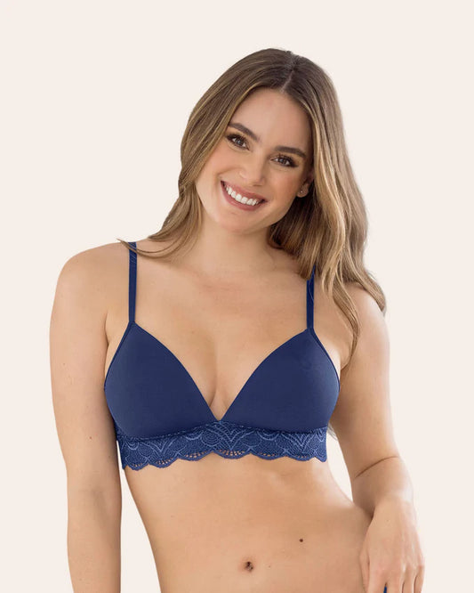 Brasier ultracómodo con encaje en la base y espalda comfy bra