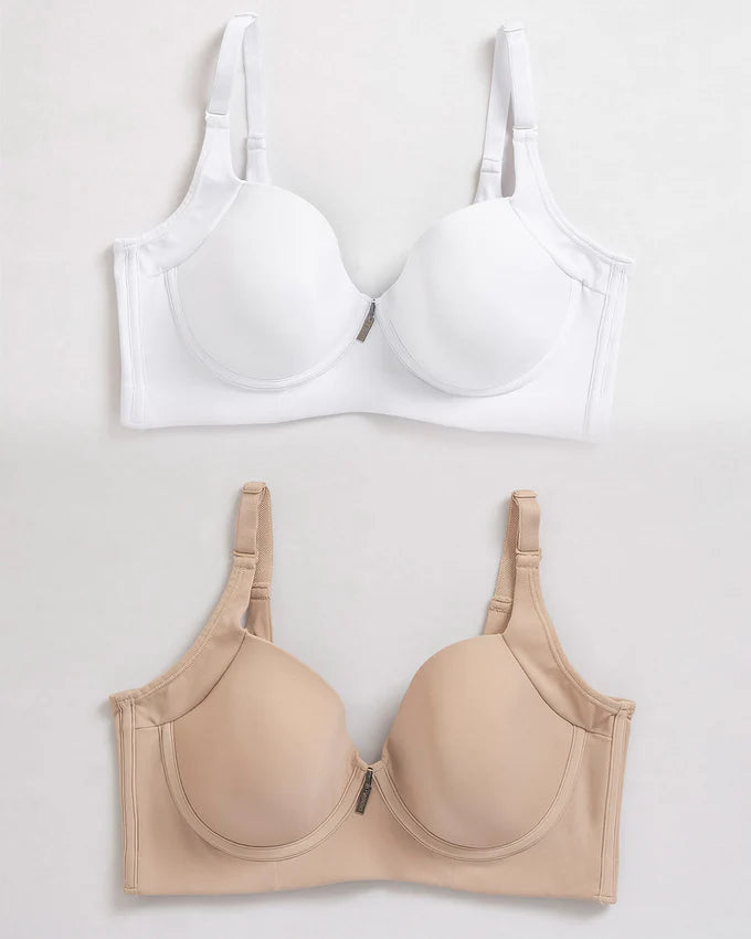 Cover bra paquete x2: brasier de realce suave y cubrimiento alto