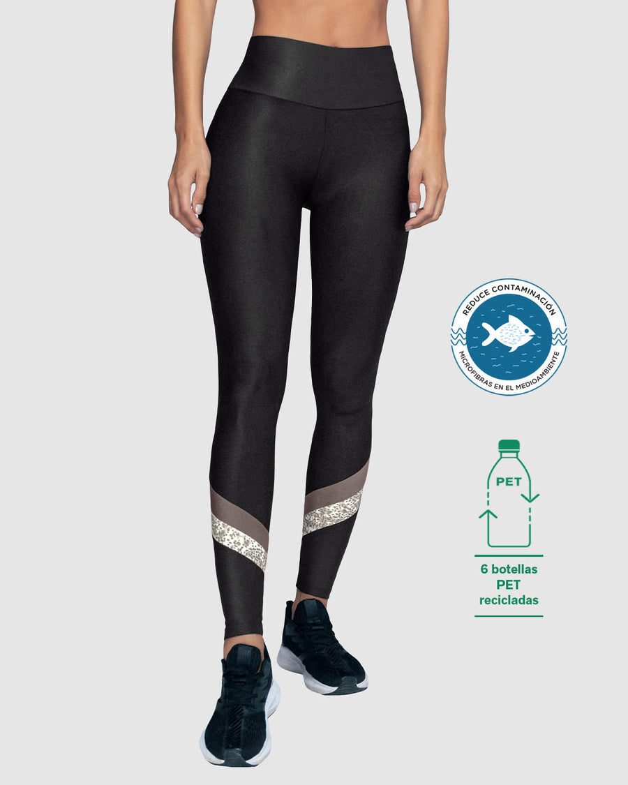 Legging de tiro alto control en abdomen y muslos en material BIO-PET